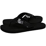 MLB Chicago White Sox Ladies Black Sequin Strap Flip Flops (5/6)