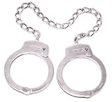 HWC Police Stainless Steel LEG CUFFS Serial Numbered with 2 Keys Double Locking Nickel Finish