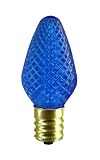 Blue LED C7 Replacement Light Bulb / Candelabra Base L.E.D. / .96 Watt Holiday and Christmas Lighting Replacment