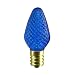 Blue LED C7 Replacement Light Bulb / Candelabra Base L.E.D. / .96 Watt Holiday and Christmas Lighting Replacment