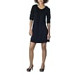 Juniors' Xhilaration® 3/4-Sleeve Smocked U-Neck Dress - Ebony