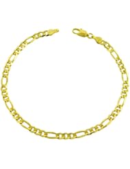 14 Karat Yellow Gold Figaro Link Bracelet