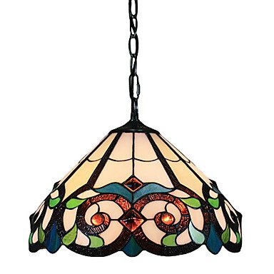 Contemporary Tiffany Pendant Lights With 2 Lights In Glass Shade