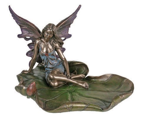 Art Nouveau - Fairy on Lily Pad Statue - Magnificent!!