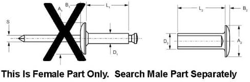 STA822J AUTO CLAMPS 1/4 .250 ALUMINUM/ALUMINUM LGFL HD GRIP-1.125-1.375 FEMALE PART ONLY MALE SOLD SEPARATELY