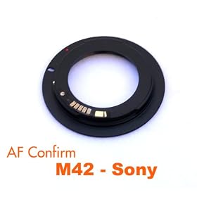 RainbowImaging AF Confirm M42 42mm Screw Mount lens to Sony Minolta DSLR Camera adapter Ring for A900 A850 A700 A75 A65 A55 A35 A33 A580 A390 A380 A350 A330 A300 A290 A230 A200 A100