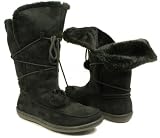 Black Pom-Pom Furry Mocassin Boots Women--Vegan Friendly!