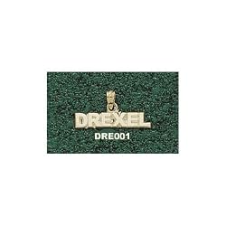 Drexel Univ Arched Blk "Drexel" Charm/Pendant -14K/10K, Stainless Steel or Gold Plated