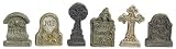 Dollhouse Miniature Set of 6 Aged Resin Tombstones