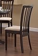 Set of 2 Dining Chairs Microfiber Fabric Cappuccino Finish