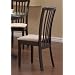 Set of 2 Dining Chairs Microfiber Fabric Cappuccino Finish
