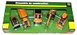 John Deere 5 Piece 1:64 Scale Plastic and Die Cast Construction Vehicle Set - Small Loader, Off-Road Dump Truck, Gator Utility Vehicle, Backhoe Loader (Excavator) and Bulldozer