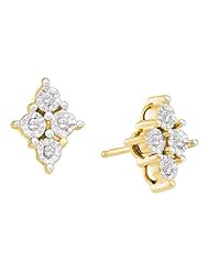 0.06CTW DIAMOND CLUSTER EARRINGS