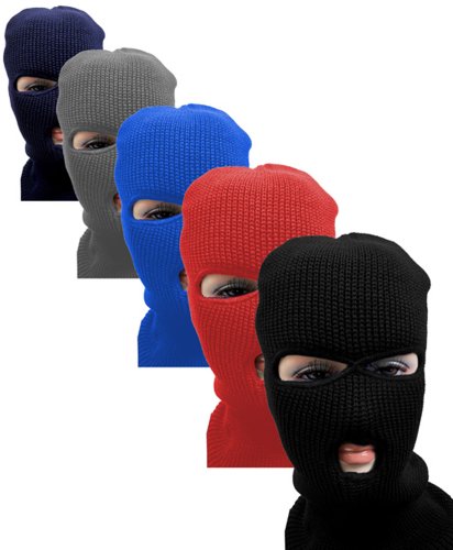 Unisex Knit Face-Cap with Eyes and Mouth Openings