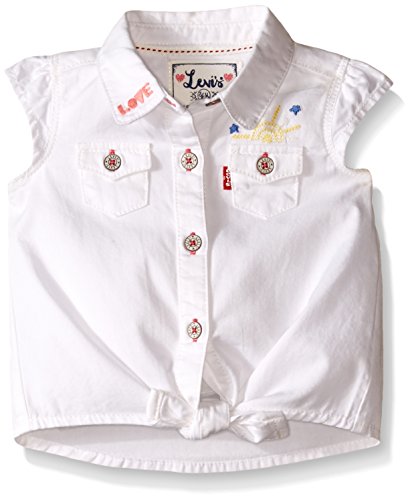 Levi's Baby Girls' Shirt, Star White, 12 Months