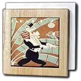 Florene Art Deco and Nouveau - Art Deco Show Poster - Tile Napkin Holders