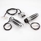 Chrome Heated Comfort Grips for Yamaha/Kawasaki/Suzuki