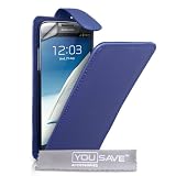 Samsung Galaxy Note 2 Tasche Galaxy Note 2 Blau PU Leder Flip H�llevon "Yousave Accessories�"