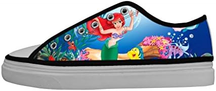 GCKG(TM) Disney Princess The Little Mermaid Women's Canvas Shoes Lace-up Fashion Sneaker-9M US