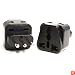 OREI 2 in 1 USA to Italy Adapter Plug - 2 Pack, Black