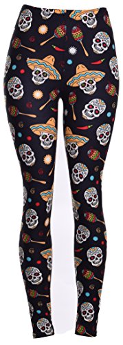 PLUS SIZE High Quality Printed Leggings (Dia de los Muertos)