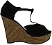 Fashion Focus Joan-1 Women's Open Toe Elegant High Wedge Sandal Shoes