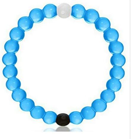 Lokahi Blue Beaded Silicone Bracelet (Small 6")