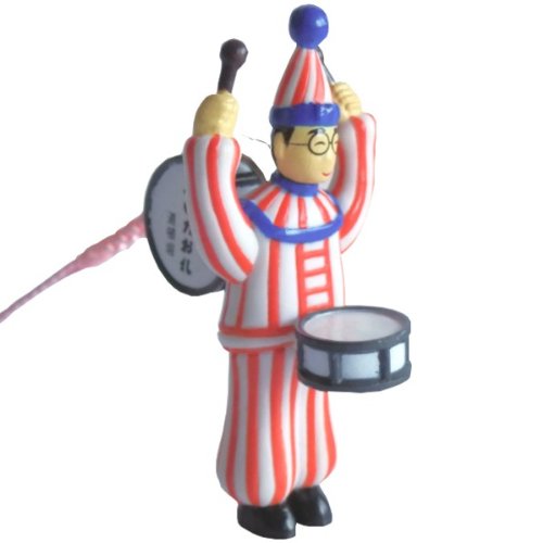 大阪土产 バンザイくいだおれ太郎根付(粉红色