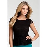 bebe Lace Peplum Top