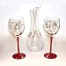 Pfaltzgraff Winterberry Wine Glasses and Carafe, Set of 2