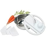 New Lacuisine Kitchen Grater Stainless Steel Bowl Round Cutting Base Push K ....