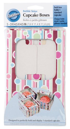 Wilton Bubble Stripes Single Cupcake Boxes