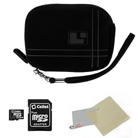 BLACK Aero Bumb Travel Protection Slim Soft Micro-Suede Cover Carrying Sleeve Case Smart Design with Extra Accessory Pocket For Nikon Coolpix / S3100 / S3300 / S4100 / S4300 / S5100 / S6100 / S6200 / S6300 / S70 / S80 / S8100 / S8200 / S9300 Point And Shoot Digital Camera + Includes a 16GB Micro SD