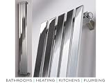 Ultraheat Linear Chrome Vertical Designer Radiator 252 x 1800mm