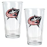 NHL Columbus Blue Jackets Two Piece Pint Ale Glass Set - Primary Logo