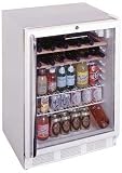 Summit SCR600LBICSSRC 24 Beverage Center with 3 Flat Shelves, 2 Wine Shelves, Front Lock, Stainless Steel Cabinet and Commercially Approved: White and Built-in