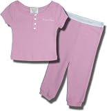 Calvin Klein Pink Cotton Pajama Set for Infants