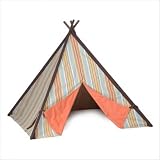 Mack Play Tent in Blue and Orange Stripes