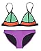 MUXILOVE Women Neoprene Wet Suit Top & Bottom Bikini Swimsuit Swimwear