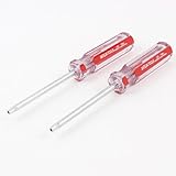 uxcell スクリュードライバー　スパナ　レッドと透明の色　シルバートーン　2本入り　150ｍｍの全長　チップ