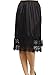 Melody Women's Extra Long Ivory Extender Slip Black Mocha Ivory