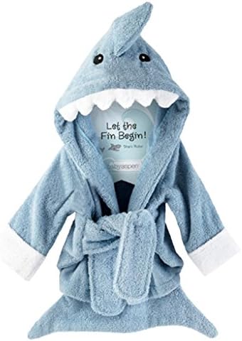 HongYa Baby Animal modeling Hooded Bath Towel Cotton Beach Coverup, Blue shark