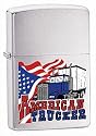 Zippo Lighter American Trucker, Brushed Chrome