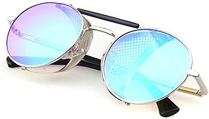 IKES Glass Round Steampunk Sunglasses Hollow Out Unisex Steam Punk Womens Glasses UV400