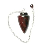 Bloodstone Gemstone Pendulum, Metaphysical Dowsing Tool