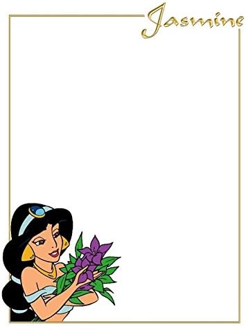 NEW Princess Jasmine Letterhead Stationery Paper 26 Sheets