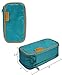 JAVOedge Double Sided Makeup Cosmetic Bag and Jewelry Travel Multi-Function Organizer (Turquoise)