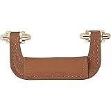 Dark brown Genuine Leather Handles, Brass Plated Finish Hardware
