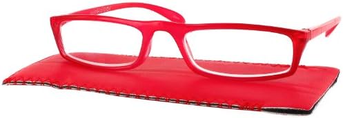 Cool-Aide Single Vision Half Frame Designer Reading Glasses, Wild Cherry, +1.50
