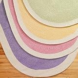Kids Braided Chenille Area Rugs - 3 x 5' Rug (Green)
